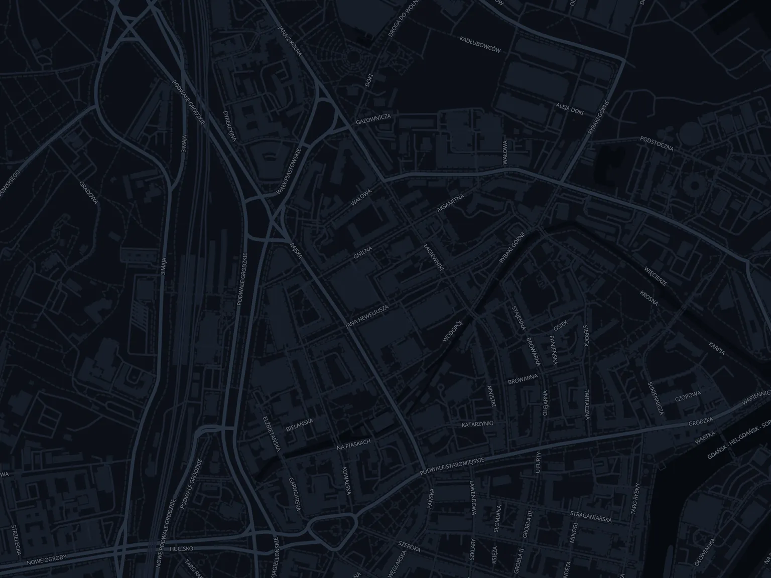Mapa okolicy biura Fleet Control Center przy ul. Jana Heweliusza 11 w Gdańsku